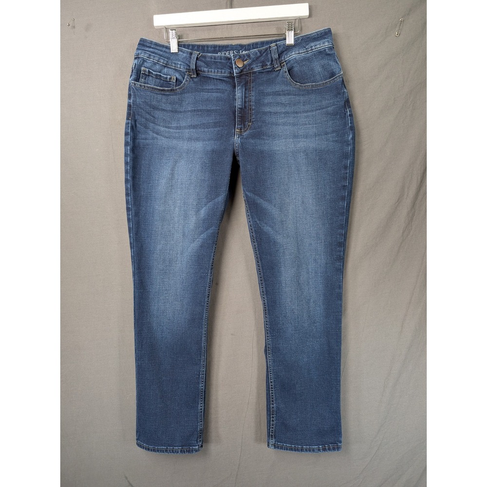 Riders by Lee Women Blue Straight Leg Stretch Denim Jeans 16M 1MMSAW2
